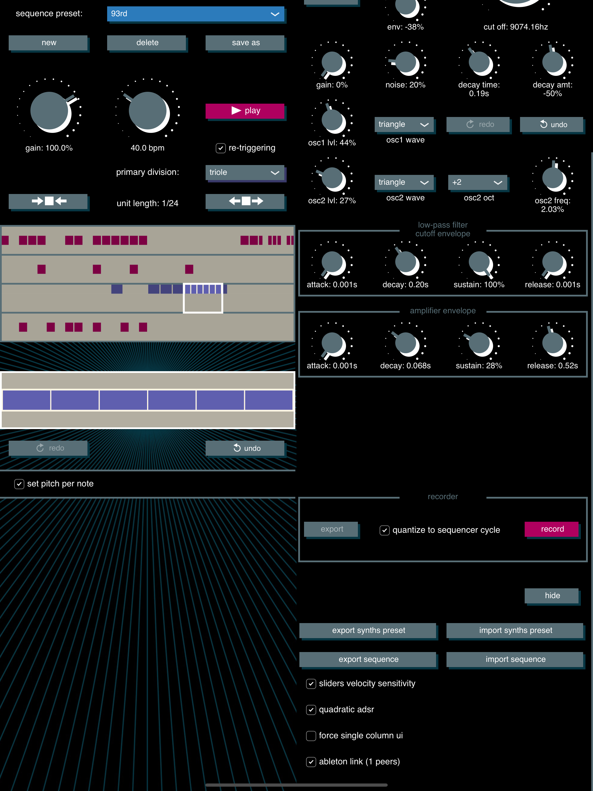 Percussive Synth release v1.2: Changelog